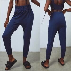 Lunya Soft Modal Draped Jogger Deep Navy Blue PJ pants sz S